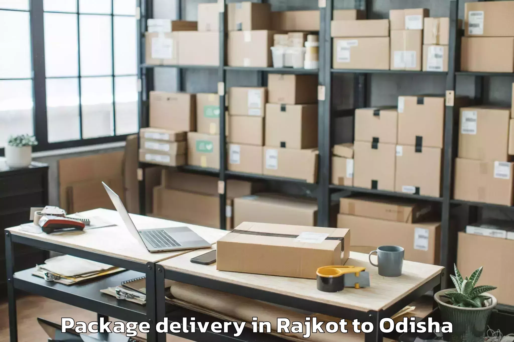 Trusted Rajkot to Burla Package Delivery